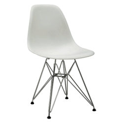 Vitra Eames DSR 43cm Side Chair White / Chrome